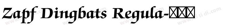 Zapf Dingbats Regula字体转换